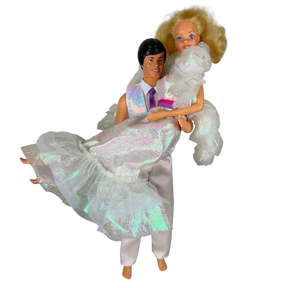 VTG 1983 Crystal Barbie & Ken Dolls  *used see description